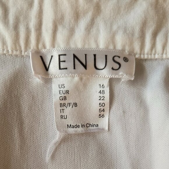 White Cotton Long Button-down Sleeveless Shirt Dress Size 16 - Picture 6 of 11